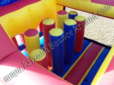 Christmas themed inflatable obstacle course